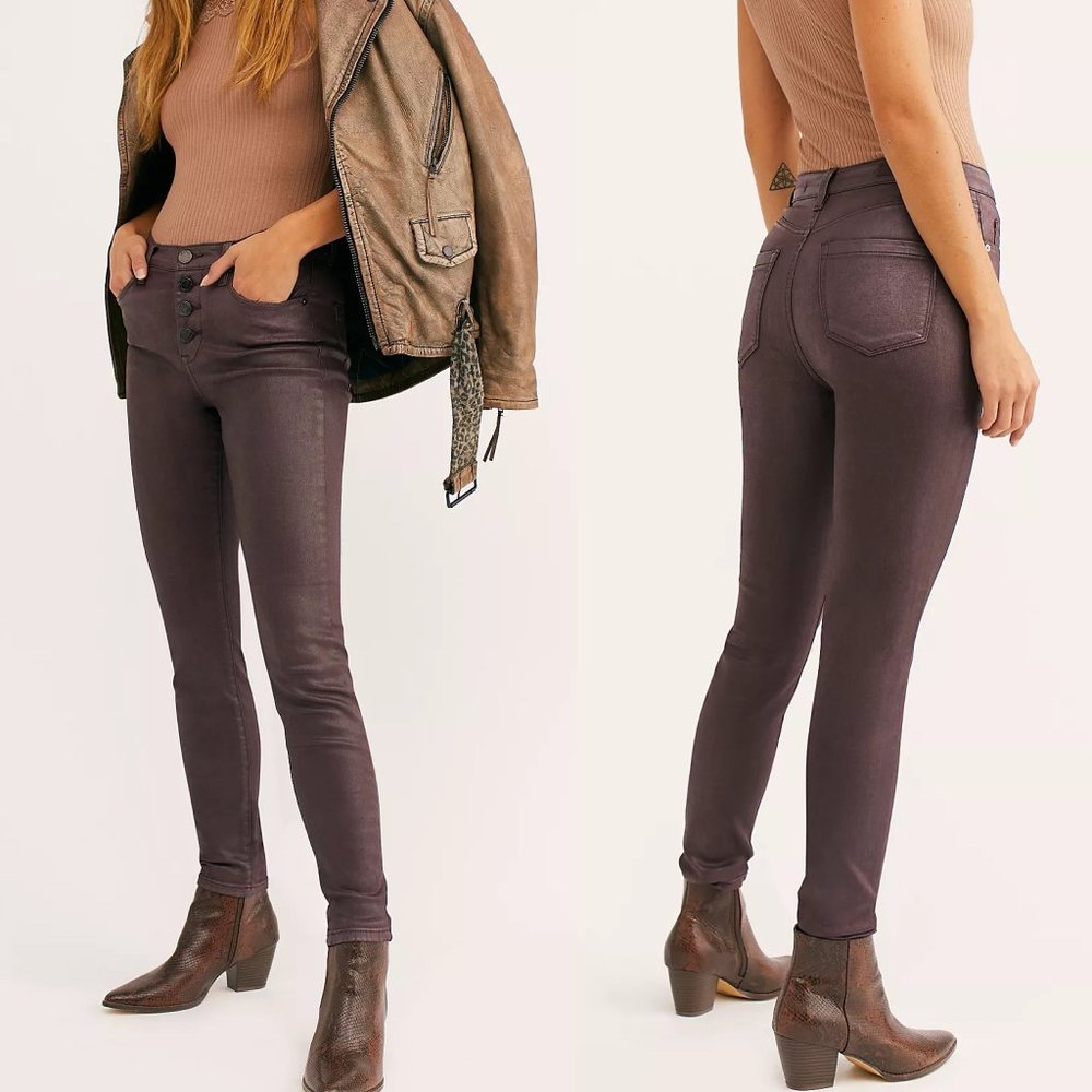Free People Vienna Coated Skinny Jean 26